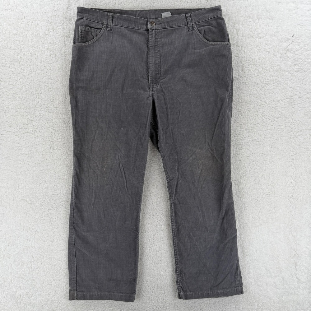 Vintage Sears Roebucks‎ Pants Mens 40 Gray Corduroy Straight Leg Jeans (40x27)